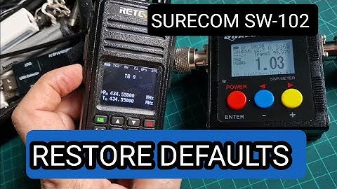 SURECOM SW-102 SWR POWER METER, POWER On & Restore to defaults