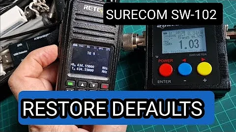 SURECOM SW-102 SWR POWER METER, POWER On & Restore to defaults