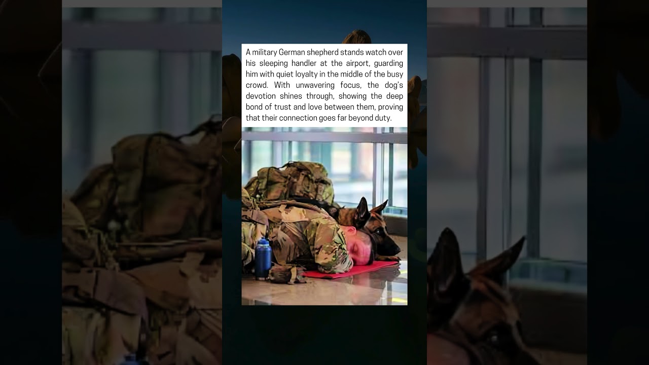 Loyal Military Dog Protects Soldier While He Sleeps at Airport