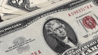 The 2 Dollar Bill. American Currency. Dates, Red Seals & Start Notes.