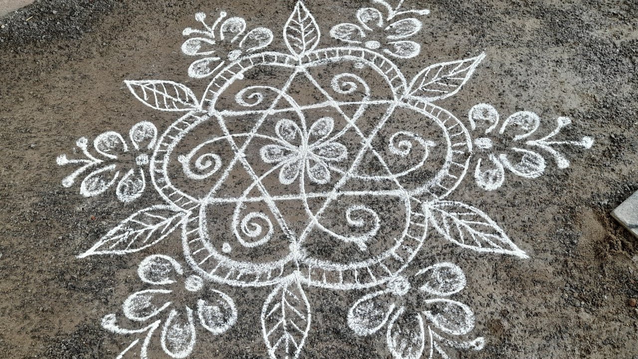 simple rangoli. Anu'world. rangoli and easy rangoli - YouTube