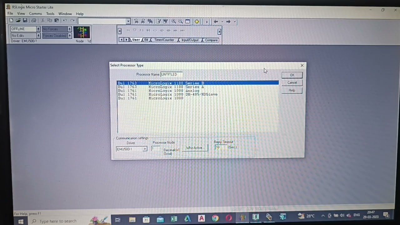 Allen Bradley PLC backup download program