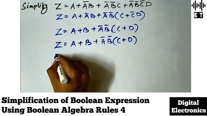 Simplification of Boolean Expression Using Boolean Algebra Rules | Important Question 4