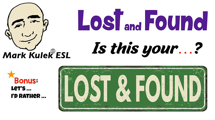 Is This Your...? (belongings/possessions) + let's / I'd rather | Learn English - Mark Kulek ESL