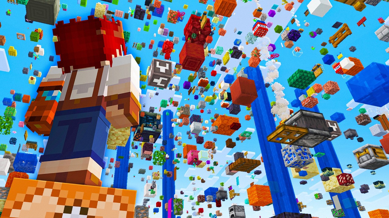 esse MUNDO é feito de BLOCOS ALEATÓRIOS no minecraft