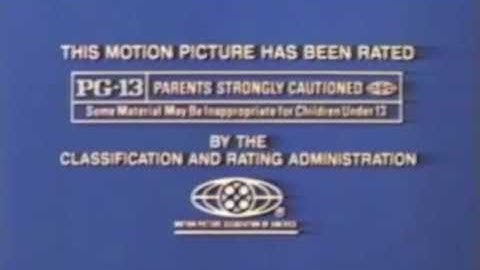 MPAA Rating Card (PG-13, 1988)
