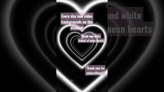 Black and White hearts tunnel video background #shorts #short #videobackground #hd #screensaver