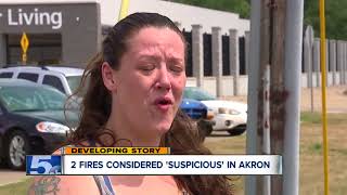 Two Akron houses on the same street go up in flames in a span of two days