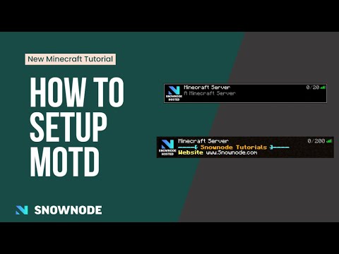 How to setup minecraft server motd