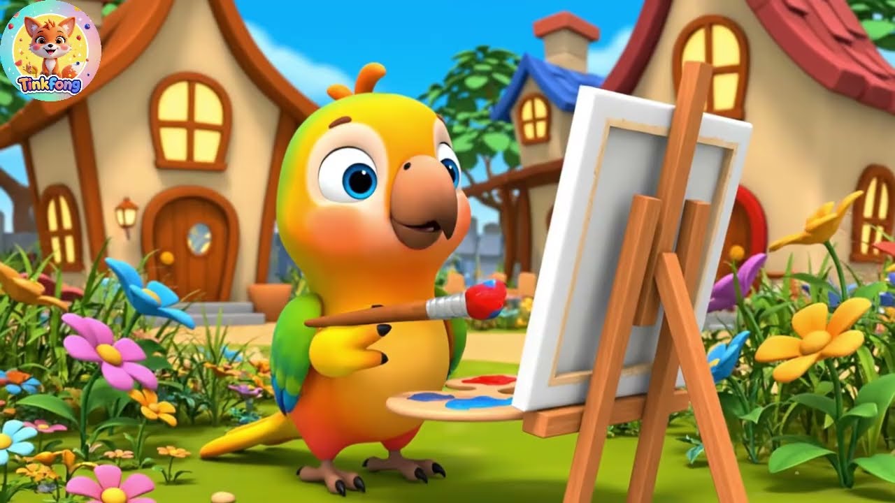 Klicken Sie dreimal auf das orangefarbene | Deutsches Kinderlied | Fantasie Reim für Kinder