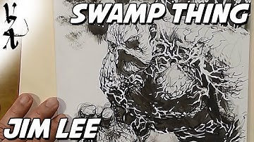 Jim Lee drawing Swamp Thing