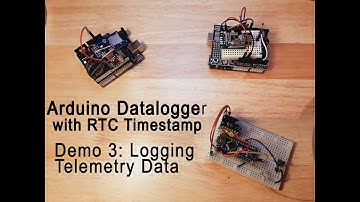 nRF24L01 Telemetry with Arduino Data Logger Shield with RTC Time Stamp || Demo 3 of 4