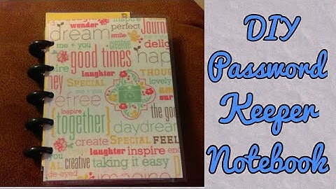 Password Keeper Notebook DIY