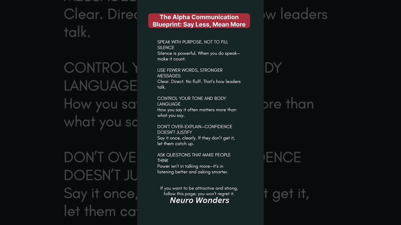 The ALPHA Communication Blueprint: 