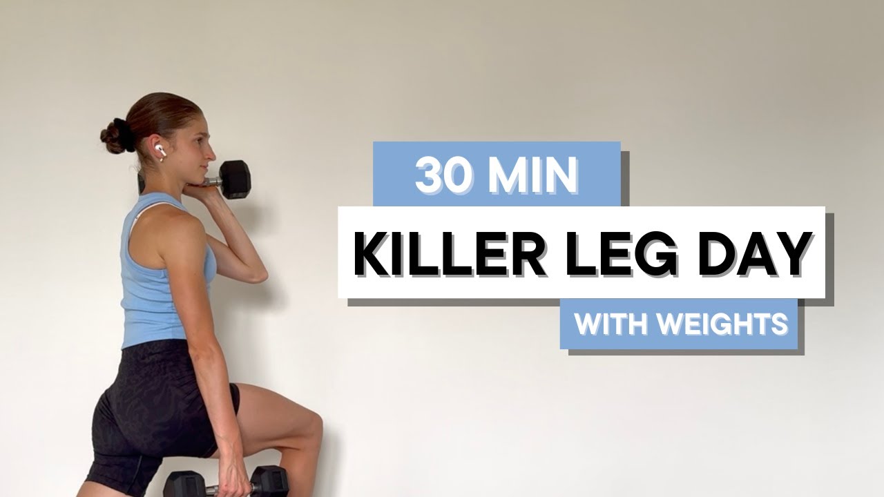 30 MIN KILLER LOWER BODY WORKOUT - With Weights | No Repeat, At Home ...
