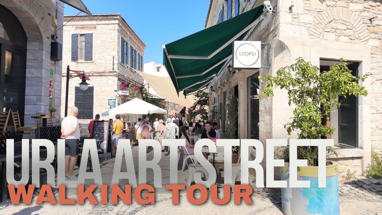 Пешеходная экскурсия по арт-стрит в Урле - Урла, Турция [4K]