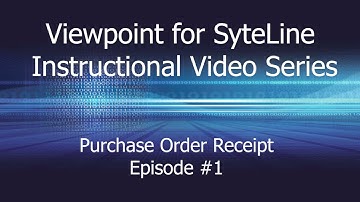 Nutech Systems Tutorial Series - Episode #1 Purchase Order Receipt
