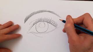 How to draw an eye ‫‬l كيف ترسم العين بقلم الرصاص