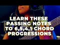 Learn these passing notes to 6,5,4,1 chord progressions | Easy Beginner Bass Tutorial