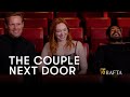 Sam heughan eleanor tomlinson and alfred enoch spill the beans on the couple next door  bafta