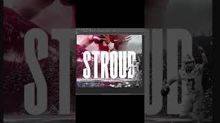 Making a CJ Stroud Poster in Photoshop #shorts  #nfl  #art  #reels  #posterdesign  #fyp