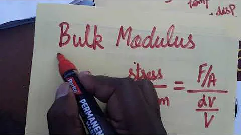 Bulk modulus SI unit and dimensional formula