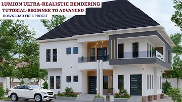 How to create a realistic daylight exterior rendering in lumion -Step by Step tutorial for beginners