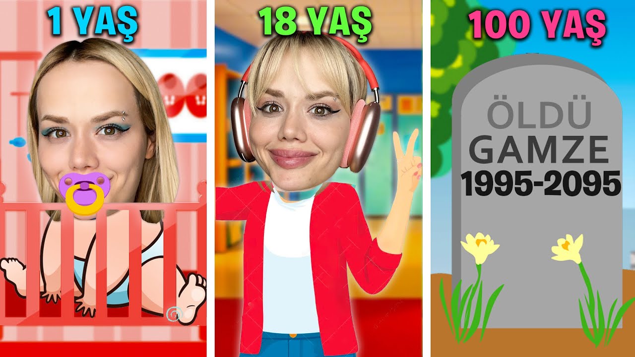 DOĞUMDAN ÖLÜME - 100 YIL YAŞAMA OYUNU @Gamze Karta