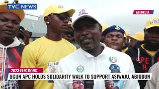 (VIDEO) Ogun APC Holds Solidarity Walk To Support Tinubu, Abiodun