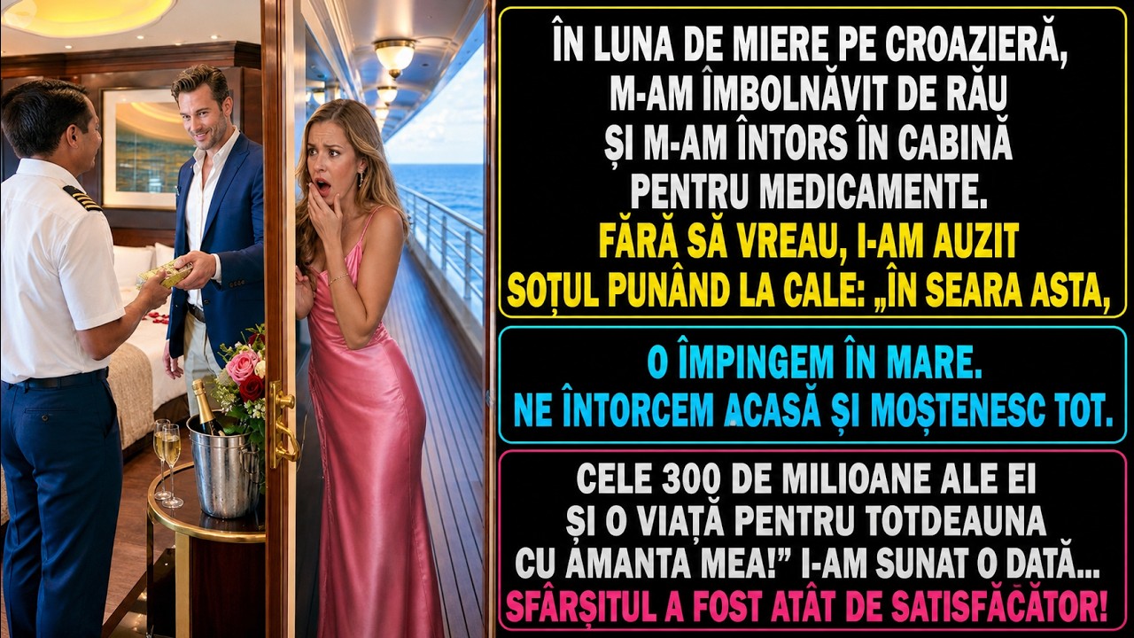 În a treia zi de lună de miere, am auzit de pe puntea iahtului cum soțul meu îi spunea tatălui său că mă va arunca peste bord la ora 2:00 noaptea. „O singură împingere și a dispărut,” a râs el,...