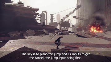 NieR Automata Demo Tricks - Heavy Attack Cancel