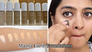 Mama Earth Foundation Review: Mama Earth Glow Serum Foundation Shades & Long Stay Test