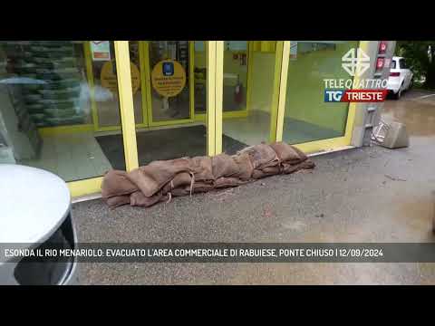 ESONDA IL RIO MENARIOLO: EVACUATO L'AREA COMMERCIALE DI RABUIESE, PONTE CHIUSO | 12/09/2024