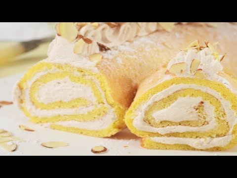 Almond Sponge Roll Recipe Demonstration - Joyofbaking.com