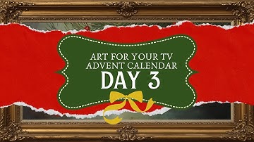 Day 3 - 2025 Christmas Advent Calendar. Gold Framed TV Art Screensaver. 4K Xmas Frame TV Art Hack.