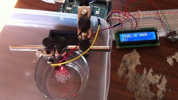 ARDUINO MEGA, SENSOR NIVEL AGUA, LCD 16X2