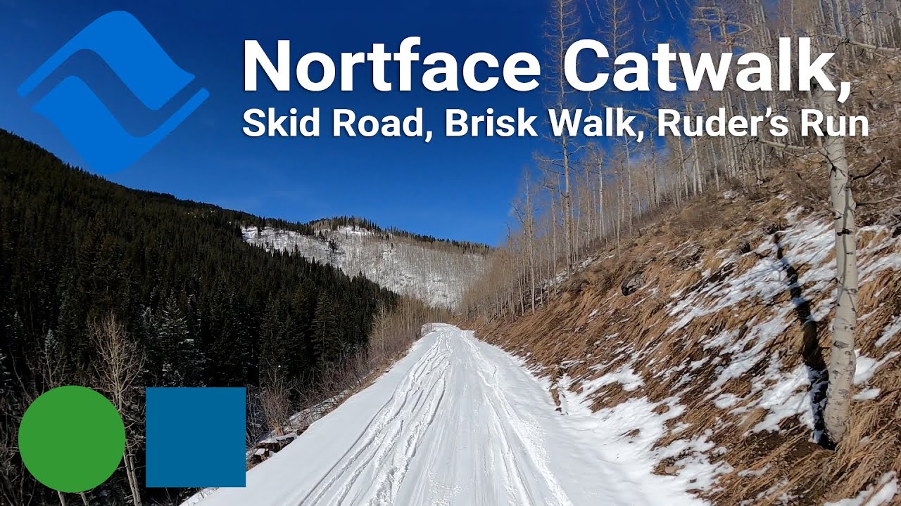 Vail Northface Catwalk to Skid Road to Brisk Walk to Ruder's Run to