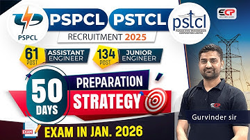 50 Days preparation strategy to crack PSTCL/PSPCL AE/JE exam | Exam in January 2026