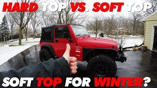 Why I Use A Soft Top on My Jeep  Wrangler TJ in Winter