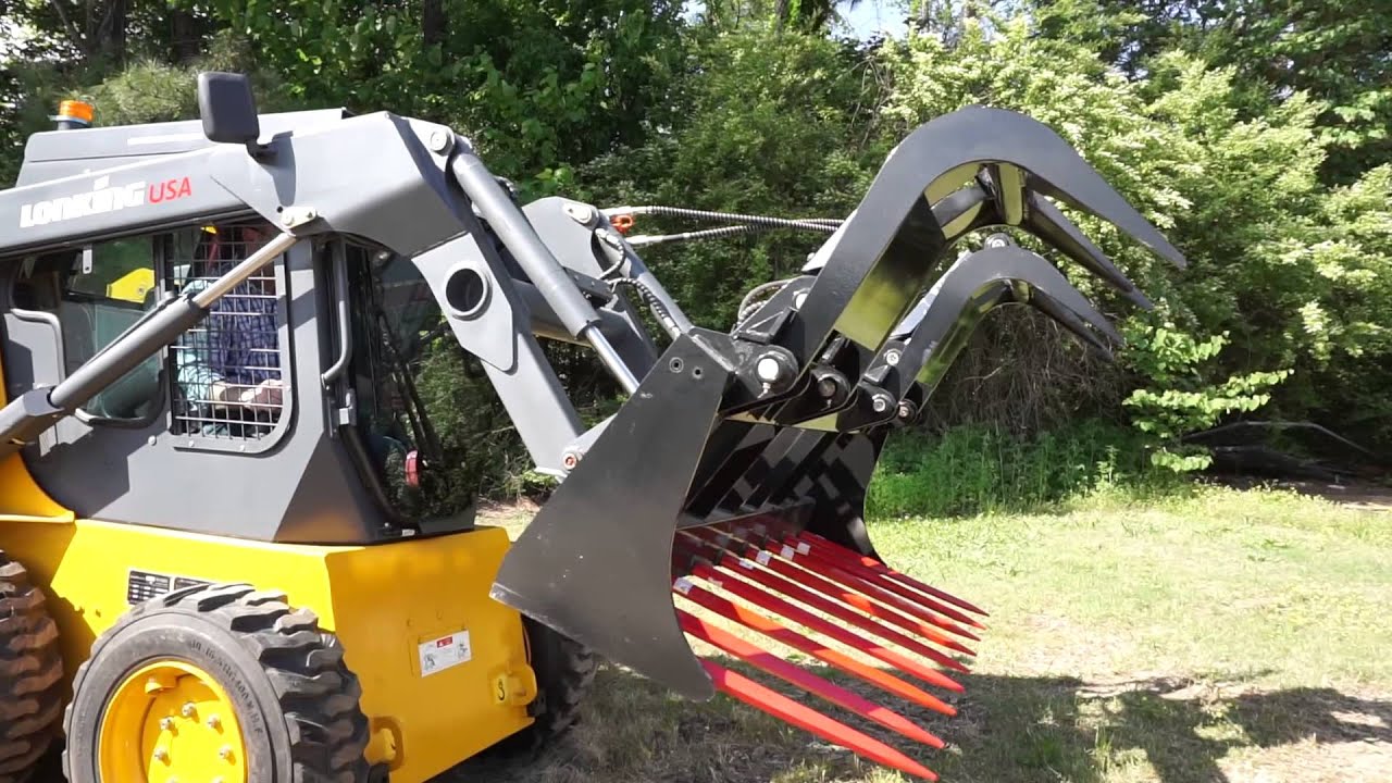 Tine Grapple Rake for Skid Steer Loader by Titan Attachments available on PalletForks.com