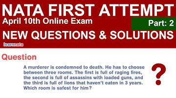 Solved NATA 2021: Part 2 | Exam First Attempt | April 10th Nata Exam | New Questions & Riddles #nata