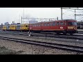 Blauwe Engel Plan X DE1 34+DE2 172 aan het rangeren bij de werkplaats Zwolle, 5 April 1985