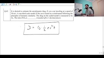 Aerodynamics | GATE  Aerospace 2024 Question | Principle of Dynamic Similarity | By Dheeraj Sir