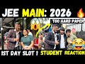 JEE MAINS 2026:Paper too Hard?😱Shift 1😱 Day 1🔥Exam Reaction from TCS Gitobitan Center KOLKATA✅