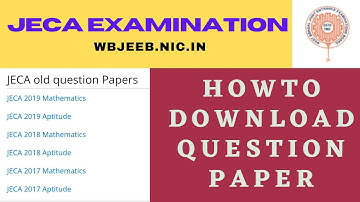 Process To Download JECA Question Papers