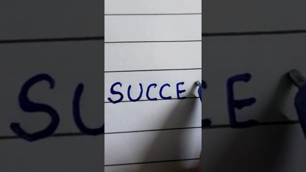 Learn to write success in english cursive writing 