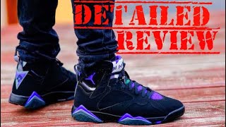 retro 7 jordans black and purple