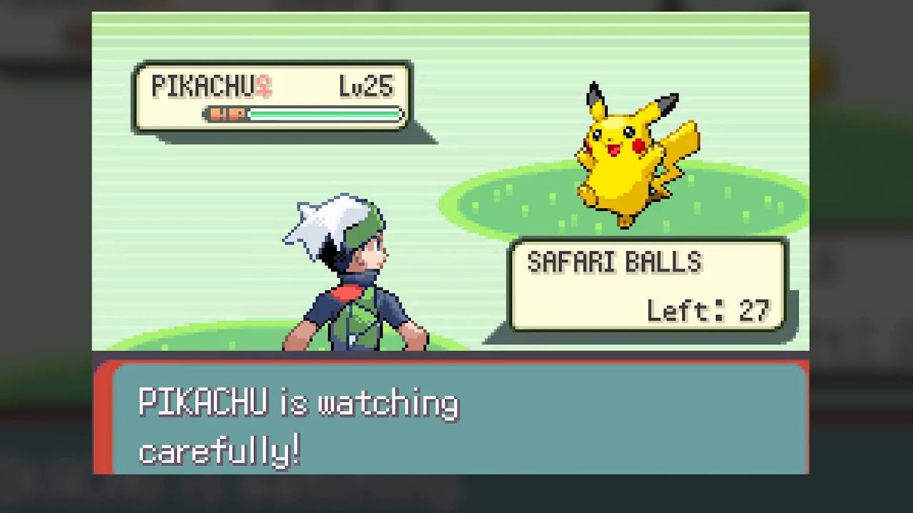 pikachu in safari zone emerald