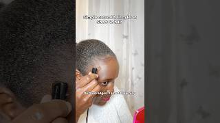 Natural hairstyle for short 4c hair #shorts #fypシ #4chair #naturalhairstyles