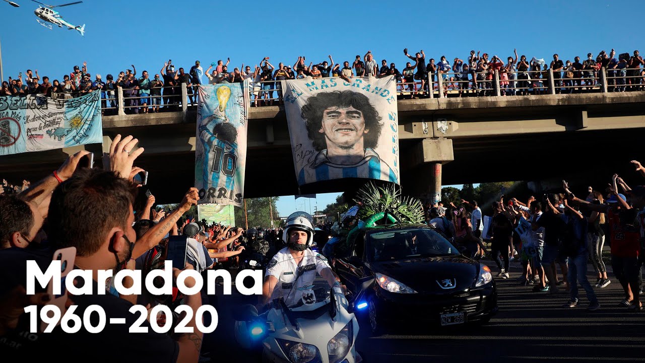 El último viaje de Maradona rumbo a la eternidad: una caravana lo  acompañó al cementerio